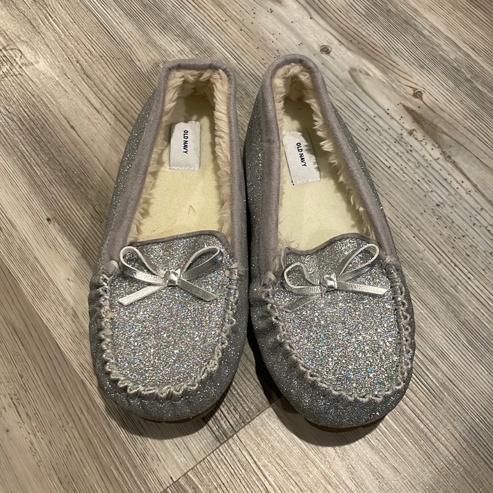 Old Navy Girls Glitter Slippers Size 3